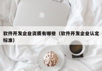 软件开发企业资质有哪些（软件开发企业认定标准）