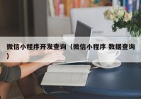 微信小程序开发查询（微信小程序 数据查询）