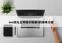 seo优化公司维芯磁遁8的简单介绍