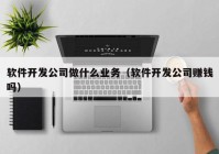 软件开发公司做什么业务（软件开发公司赚钱吗）