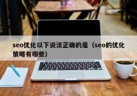 seo优化以下说法正确的是（seo的优化策略有哪些）