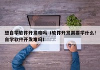 想自学软件开发难吗（软件开发需要学什么!自学软件开发难吗）