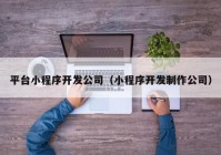 平台小程序开发公司（小程序开发制作公司）