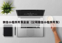 微信小程序开发企业（公司微信小程序开发）