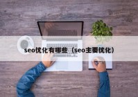 seo优化有哪些（seo主要优化）