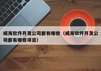 威海软件开发公司都有哪些（威海软件开发公司都有哪些项目）