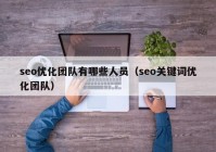 seo优化团队有哪些人员（seo关键词优化团队）