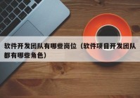 软件开发团队有哪些岗位（软件项目开发团队都有哪些角色）